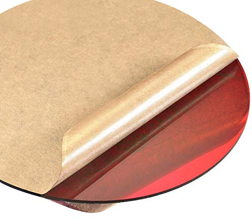 Acrylplatte, runde Acrylplatte, rot, durchscheinend, 2 mm dick, 17,8 cm Durchmesser, runde Acrylplatte (180 mm)
