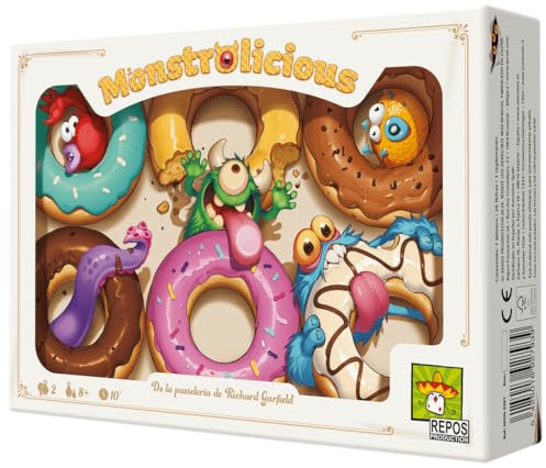 Repos Production | Monstrolicious | Juego de Mesa para Adultos y Familias | A Partir de 8 Años | para 2 Jugadores | 10 Minutos por Partida | Español