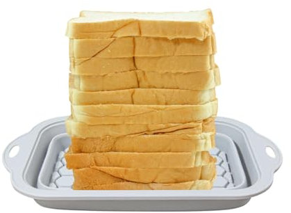 COMFOLIVING Molde de silicona para tostadas, molde antiadherente para tartas, molde plegable de fácil liberación, molde de panadería plegable para pasteles caseros, helados, molde rectangular, molde