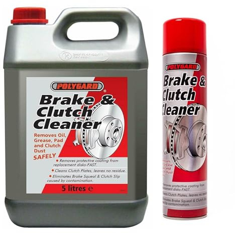 Brake & Clutch Cleaner 5 L Removes Oil, Grease, Parts Degreaser + 600mL Spray
