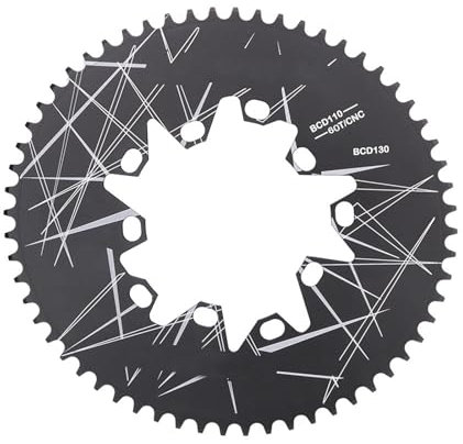 MDHQ Kettenblatt aus Aluminiumlegierung, ovales Scheiben-Kettenblatt für Rennräder, Klappräder, 52T/54T/56T/58T/60T Fahrräder, ovales Kettenblatt