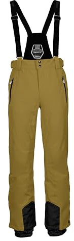 Killtec Homme Pantalon de Ski/Fonctionnel avec Bretelles Amovibles, Protection des Bords et Jupe Pare-Neige KSW 100 ENOSH MN Ski PNTS, blasses Oliv, XXL, 43431-000