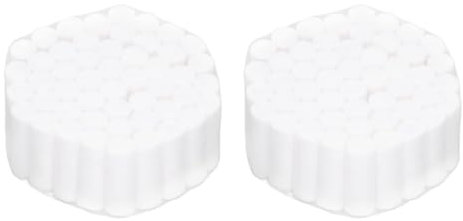 CUEMOON 100 unidades de tapones para hemorragias nasales para niños, rollo de algodón absorbente natural, cierre rápido, tapones de gasa dentales, rodillos para sangrado nasal