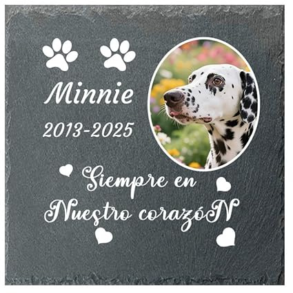 Umitive Carillon à Vent Personnalisé avec Photo et Texte, Cadeau Hommage pour Chien Disparu, Souvenir Animal de Compagnie Décédé, Cadeau de Sympathie pour Perte d'un Être Cher (Style A)