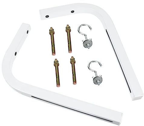 Sewroro Supporto a Muro per Schermo Proiettore in Ferro L-Shape Braccio con 2 Pz Adatto per Cartongesso Mattoni Cemento