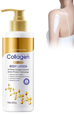 Lozione per il corpo del collagene, 300 g di crema al collagene Cura della pelle, lozione per il viso e il latte per il corpo, lozione per il collagene per tonificare la pelle del corpo, lozione per