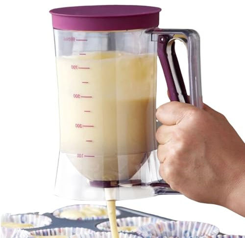 Pancake dough dispenser, dough separator for baking, dough dispenser for cakes, easy grips dough dispenser for waffles, pancakes, muffins, biscuits, cupcakes