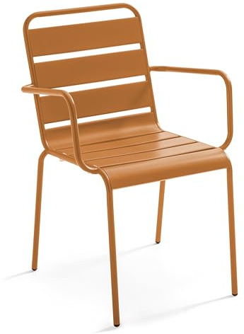 Oviala Gartensessel aus Metall, Caramel – Palavas