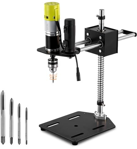 Consfly M3-M6 Electric Tapping Machine Flexible Tapping Tool w/ 4 Taps, Portable Tapper for Wood Plastic Metal