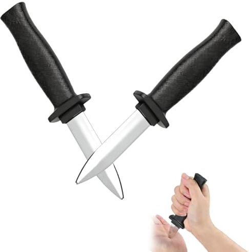 Wcawnlt 2 Cuchillos Falsos Retráctiles de Broma, Cuchillo Trucado de Magia para Bromas y Juegos, Juguete de Ilusión Ideal para Halloween, Cumpleaños, Fiestas y Día de los Inocentes