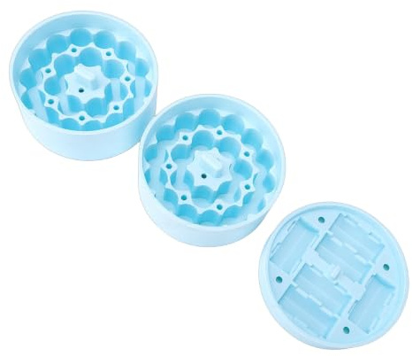 Wakects Flaskinsats Peptid Flaskorganisatör Flaskinsats [brand] 48 Rör Silikonförvaringsinsats Tät Molekylstruktur Antidammdesign med Sammanlåsande Design för 32 25 18oz Matburkar (1 Short Style 2