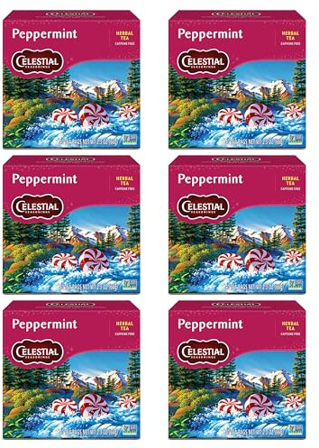 Celestial Seasonings Herbal Tea, Peppermint, 40 Count (Pack of 6)