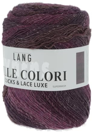 Lang Yarns Mille Colori Socken und Spitze Luxe-80, Wolle/Nylon/Polyester
