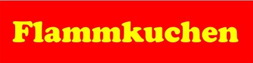KIWISTAR - Werbeplane - Flammkuchen - 300cmx100cm - Plane Banner Gerüstplane