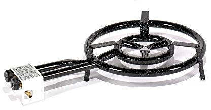 VAELLO Réchaud à Paella Émaillé Catégorie Barbecue, Plancha Ø 40 cm 9,5 w | Usage cuisine et barbecue, 2 feux, utilisation gaz butane/propane, nettoyage facile, loisirs