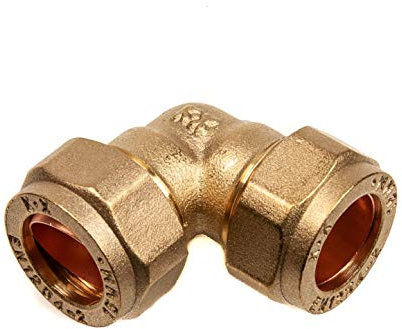 15mm Compression Elbow 90 Degrees Brass Plumbing Pipe Fitting Thunderfix
