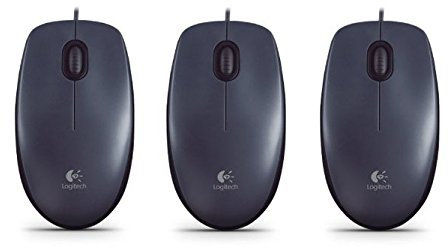 Ratón óptico USB con cable Logitech M90, color negro M90 Optische Maus