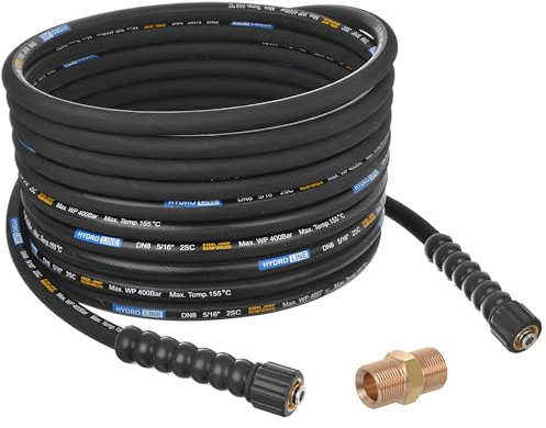 TECHKAR Hochdruckreiniger-Schlauchrohr Verlängerungsschlauch Ersatz - 400bar DN8 Profi M22x1,5 Hochdruckschlauch kompatibel mit Kärcher HD HDS - 30m