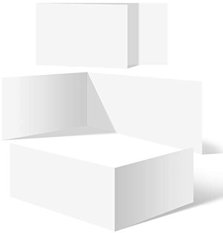 100 Blanko Klappkarten verkürzte Seite DIN Lang Bilderdruckpapier 300 g/qm Set Papier wählbar