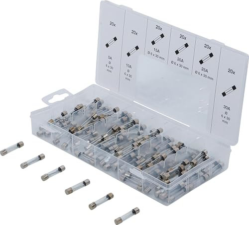 BGS 14125 | Surtido de fusibles de vidrio | 120 piezas