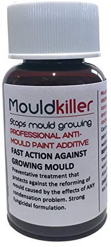 MouldKiller Anti-Mould Paint Additive Prevents & Removes Mold from Walls/Ceilings. Ideal to Treat Black Mould Mildew & Fungus Growth. Anti-Fungal. 30ml converts 3L Paint. Simply add to Paint & Mix.