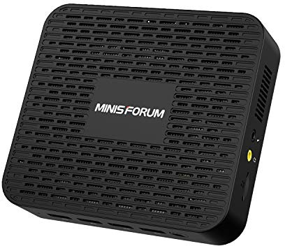 MINISFORUM GK41 Mini PC 8GB DDR4 256GB SSD con procesador Celeron J4125 Quad Core (hasta 2.7GHz) Mini computadora de Escritorio 4X Puertos USB 3.0 2X Gigabit Ethernet 4K HDMI/DP WiFi Dual BT 4.2