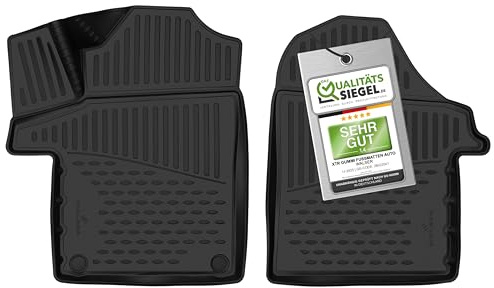 WALSER XTR Gummi Fussmatten Auto für Mercedes-Benz V-Klasse (W447) 03/2014-Heute, 100% passgenaue Auto Fußmatten, robuste Universal Fußmatte Auto, Gummimatten Auto, Auto Fussmatten Gummi