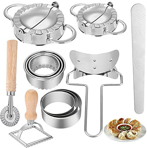 JOSPL 12 Pezzi Stampi per Ravioli Dumpling Pie Pasta Biscotti Multiuso, Macchina Pasta Maker
