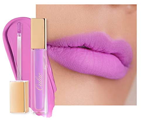 Oulac Matte Liquid Pink Lipsticks for Women - Pink Lip Gloss, Long Lasting Lipstick Waterproof, Creamy Texture High Pigment with Vitamin E & Rose Oil,Vegan M14