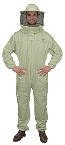 Humble Bee 410 Polycotton-Imkeranzug mit Rundschleier, XL, Olivgrün