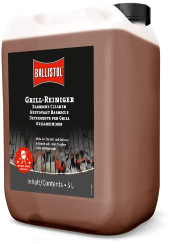 BALLISTOL 25441 Grill-Reiniger, Aktiv-Schaum BBQ-Reiniger, 5 l Kanister | Reinigungsmittel, Aktiv-Schaum BBQ-Reiniger für Rost, Gasdüsen, Edelstahl, Emaille, ohne Nanotechnologie