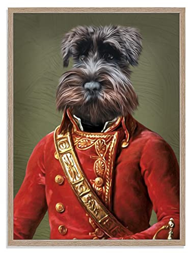 SOMEDA® Dein Haustier als historisches Portrait/personalisiertes Portrait von deinem Foto/als Poster, Leinwand oder gerahmtes Bild/einzigartiges Geschenk (Poster, 20x30 cm)