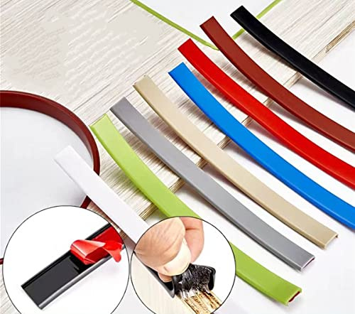 Tapacantos en Forma de U, tapacantos Autoadhesivo de TPE para chapas de Madera, Protector de Cantos Suave, Protector de Cantos de Muebles para la restauración de mesas y armarios (20mm*6m,Black)