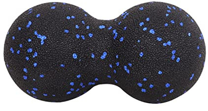 Bola de masaje de doble bola para yoga, fisioterapia, masaje de tejido profundo, alivio del dolor, pelota de entrenamiento de fascia portátil, para cuello, espalda, piernas (tamaño: 6,3 x 3,15
