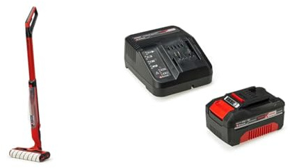 Einhell Lavapavimenti a batteria CLEANEXXO Power X-Change + Einhell 4512042 Starter Kit 4,0 Ah con batteria e caricabatterie Power X-Change, Li-Ion, 18 V, Tempo di ricarica 75 minuti