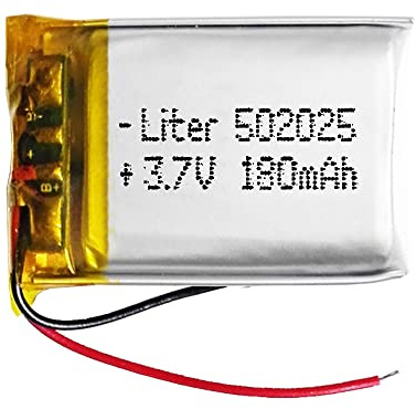 Batterie 502025 LiPo 3.7V 180mAh 0.666Wh 1S 5C Liter Energy Battery pour l'électronique Rechargeable Téléphone Portable Smartwatch GPS - Ne Convient Pas à la Radiocommande 27x20x5mm (180mAh|502025)