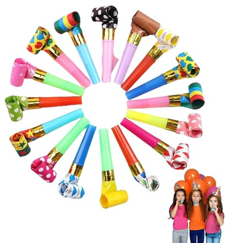 30 pcs Party Blowers for Kids Party Whistles Party Bags for Kids Party Party Blowers Party Toys Party Bag Kids Party for Kids Birthdays Weddings Anniversary Graduation Christmas(Random Color)