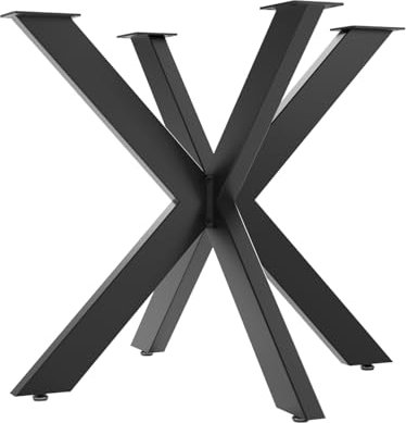 SOTECH Spider/Schwerlast Tischgestell aus Stahl in Schwarz, Höhe: 710 x Breite: 850 x Länge: 850 mm, für Esstische