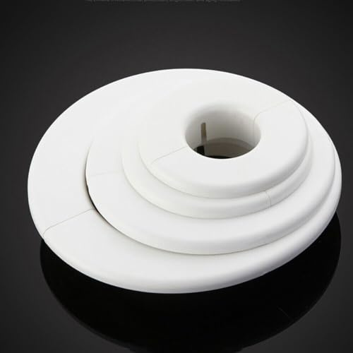 Lochabdeckung, Rosettenabdeckung, Rosette, Kabeldurchführung, Kabeldurchgang, 40–80 mm Lochabdeckung, weiß, einzelne Kabelbuchsen, Durchführung der Wandabdeckung, Koaxial-/Koaxialloch (40 mm)
