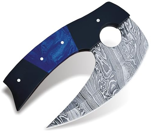 Damasco Ulu - Cuchillo de chef (azul negro)