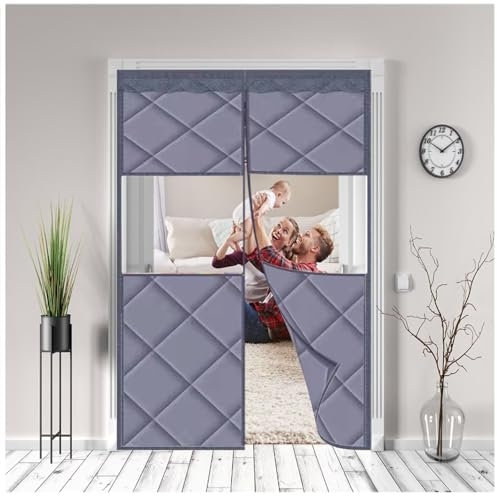 Garage Door Cover for Car W185xH255cm Door Garage Door Insulation kit Panels Garage Insulation Thermal Garage Insulation Kit Garage Door Privacy Garage Door Screen Blackout Curtain Garage Door-Grey