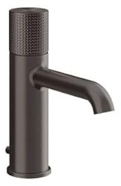 Gessi Habito 70401 - Miscelatore monopulsante per lavabo, con beccuccio, 131 mm, CESELLO, 70401, colore: PVD