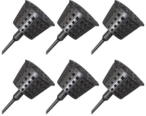 Happyyami 20-pack gödselkorgar gödselkontrollbehållare gödselskydd växtgödselkorg gödselbehållare gödselhållare svart