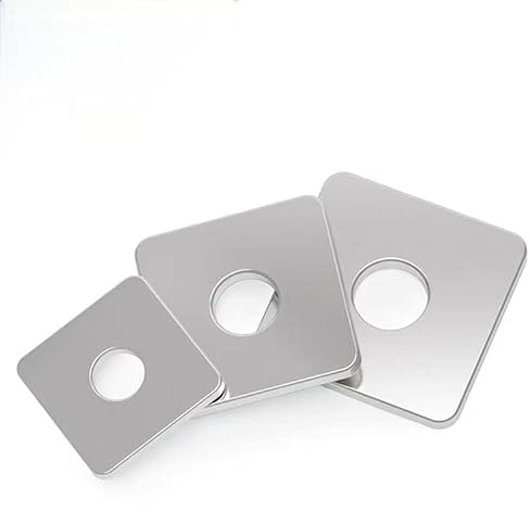 10 rondelle quadrate, M14 x 40 x 40 x 2 mm, in acciaio inox 304, piatte, distanziatori per chiusura hardware