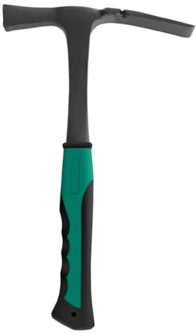 Martillo geólogo de acero multiusos con ejes de fibra de vidrio y mango ergonómico apto para astillado de rocas y proyectos de bricolaje