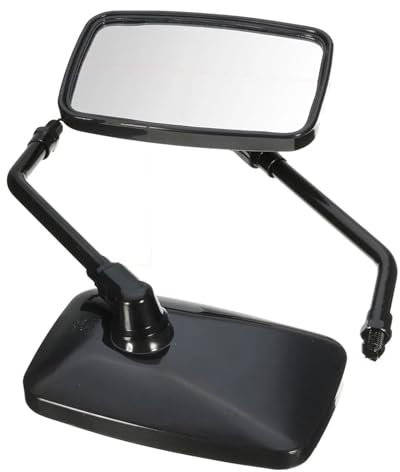 Motorrad Seitenspiegel Für CB650R Für Cruiser Für Chopper Für Bobber Custom Flame Oval Rückspiegel Seitenspiegel Motorradspiegel Motorrad Lenker Spiegel(Schwarz)