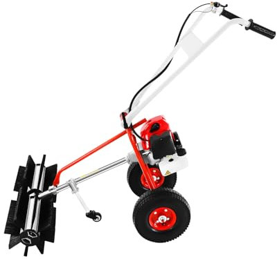 43CC Gasoline Lawn Sweeper, spazzola spazzatrice per erba artificiale, spazzatrice a mano, scopa motore a benzina, scopa a motore, spazzola per la rimozione della neve