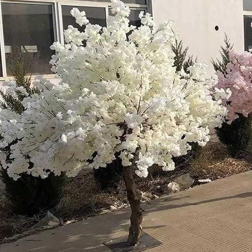 Árbol de cerezo artificial, planta blanca hecha a mano para decoración de interiores y exteriores, perfecto para el hogar, oficina, fiesta y boda
