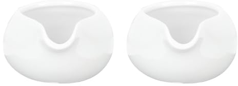 ROMISBABA Brocche in Ceramica per Latte da Cucina, Brocchetta Latte Beccuccio Tondo Antigoccia, Set 2 Pezzi per Colazione e Preparazione Schiuma, Arredamento la Casa e Ristorazione