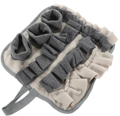 YARNOW rutschfeste Schnüffeldecke aus Fleece 30X30cm für Kaninchen mit Futtersuchtraining und Sicherem Futterpad